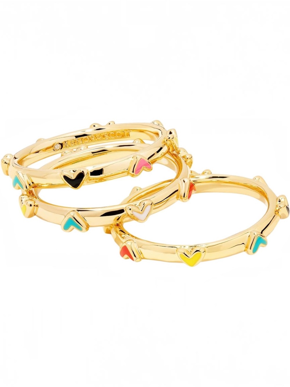 Kendra Scott Haven Ring Set of 3 multi color. Size 7
